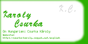 karoly csurka business card